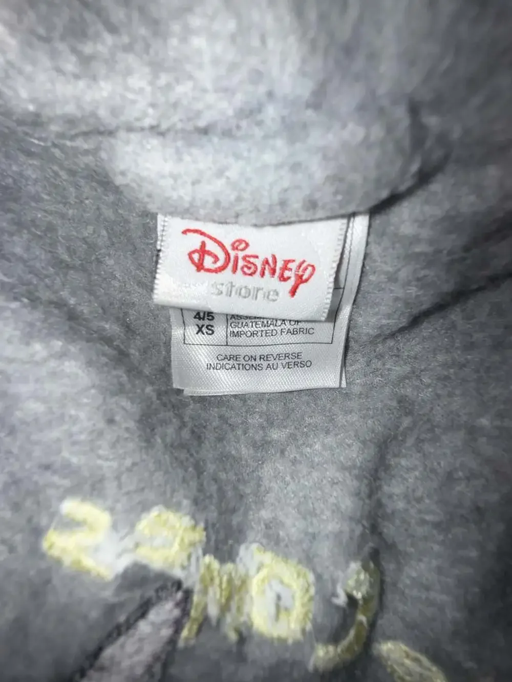 VTG Disney Store Lilo & Stitch Grey Fleece Bathrobe Kids Size 4/5